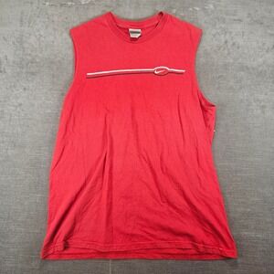 Vintage Nike Tank Top Mens XL Sleeveless‎ Red Swoosh Logo Athletic Shirt